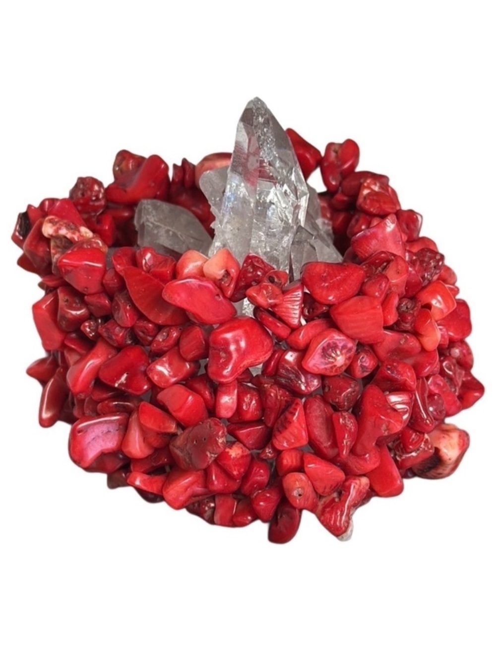 CORAL BRANCH STICK Streatch bracelet natural gemstones beautiful